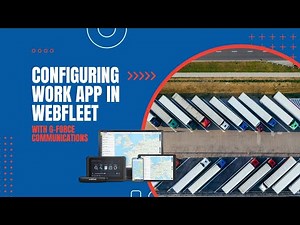 Configuring Work App in Webfleet