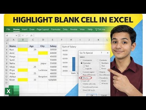 How To Highlight Blank Cell In Excel |