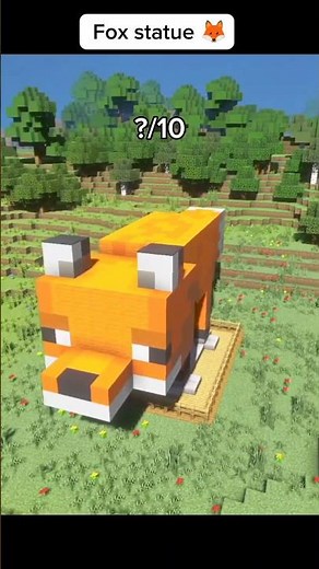 Fox statue build 🦊 #minecraft #minecraftbuilding #short