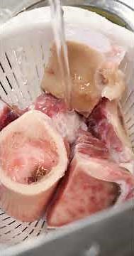 肉のハナマサで買った骨で、コラーゲンたっぷり牛骨スープを作ってみた #焼肉 #asmr #グルメ