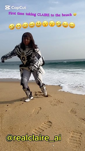 Mami water pulling Robot back #Ai #fyp #fyp #beach #fypシ #robot #robotics #artificialintelligence #spirit #ocean | Marih Claire TV