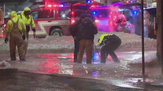 Water main break floods homes and vehicles impacting families in North Buffalo