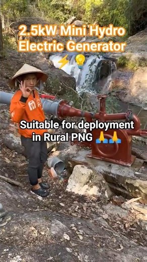 2.5kW Mini Hydro Electric Generator ⚡💡 Suitable for deployment in Rural PNG 🙏🙏