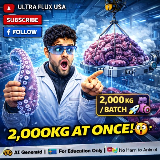 Why the world’s most tender octopus is "massaged" in a 2,000kg rotating drum 🐙🤫🌊 ​ Inside the 2026 USA Seafood Giga-Factory: The mass production of parboiled octopus 2,000KG at a time! Watch 5,000 octopus get perfectly cooked in minutes 🚀🐙 ​welcome to ultra flux usa ⚙️ see how fascinating products are made, from massive factories to high-tech production lines 🌍 ​How do you cook 2 tons of octopus without it becoming rubbery? 🐙🏗️ today, ryan007 is taking you inside a massive seafood proces