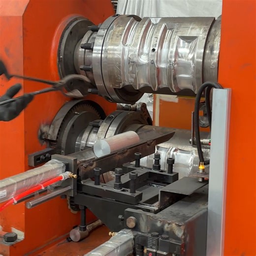 zibo Hongjie forging industry equipment co.,ltd on Instagram: "Rolled aluminum alloy by roll forging machine 🔥🔥🔥 Email：ella@hjforging.com"