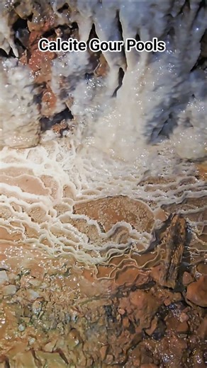 Calcite Gour Pools in a Whitby Mine. #mines #minerals #geology #underground