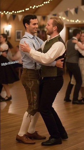 gay couple dancing polka dance