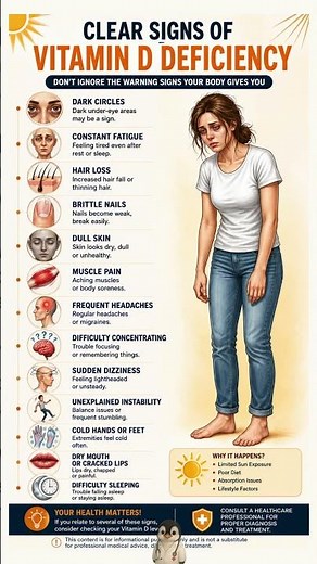 🚨 12 Warning Signs of Vitamin D Deficiency You Should Never Ignore