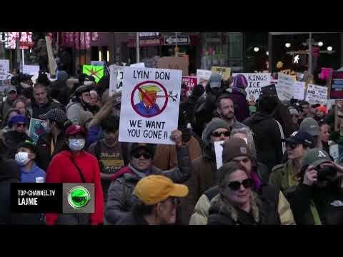 Top Channel/ Protesta anti-Trump/ Miliona njerëz dolën në rrugët e qyteteve nën moton “Pa Mbretër”
