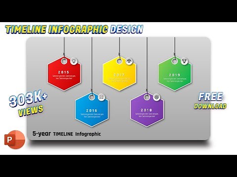 6.PowerPoint Tutorial Hanging shapes Infographic | 5 Year Timeline Presentation