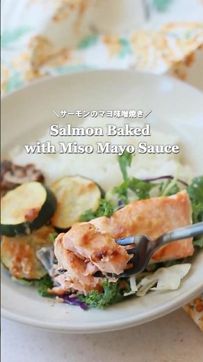 Salmon baked with Mayo #recipe #cooking