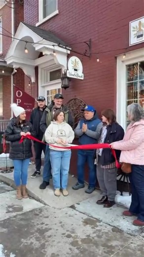 This morning we celebrated the ribbon cutting of our newest business here in Lititz! While you are out enjoying the ice sculptures with your Valentine, be sure to stop in Wood’n Brush and congratulate Sonya, the owner, on her newest adventure!! | Downtown Lititz
