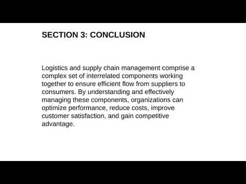 Ch.1 - Introduction to Logistics and Supply Chain Management (2 of 2)