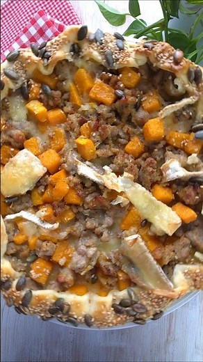 Savory pie with pumpkin and sausage 😋 Quick and easy recipe you won't expect!
