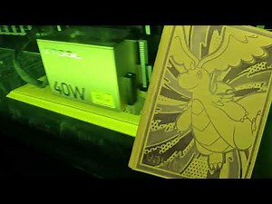 Custom laser engraving on a TCG binder. ⚡