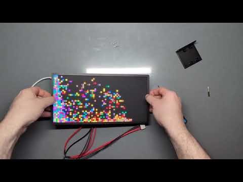 RGB LED Matrix Enclosure Lighting Test - 256mm × 128mm x 15mm/14mm/13mm 64x32 P4 Matrix & Portal S3