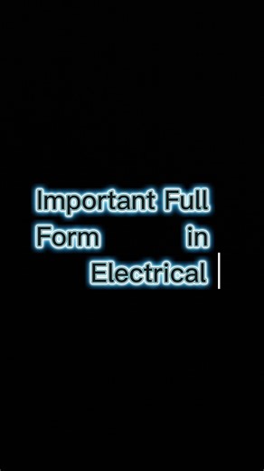 Full Form of Electrical Equipments #electricalindia #electrical #youtubeshorts #youtubealternative