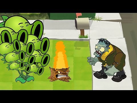 Plants Vs Zombies GW Animation - Episode 25 - Threepeater vs Gargantuar Halloween