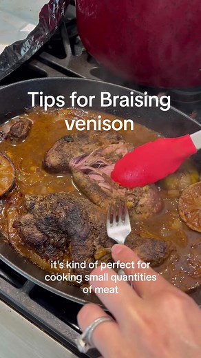 Tips for slow-cooking venison #venison #wildgamecooking #slowcookedmeat