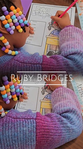 At just 6 years old, Ruby Bridges made history by integrating her school. 📚 Our elementary scholars explored her story through literacy and the arts—bringing her legacy to life with reading, reflection, and colorful artwork. 🎨🦉 #WeAreMeridian #DCCharterProud #BlackHistoryMonth