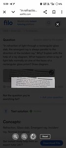 Question"In refraction of light through a rectangular glass sl... | Filo