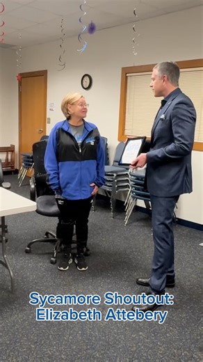 12K views · 214 reactions | Elizabeth Attebery, a dedicated staff member who has been with Indiana State University for 27 years, was presented the December Sycamore Shout Out Staff Award by President Godard. Known for her work in facilities, her unending willingness to help, and being a team player, Elizabeth’s commitment to the university community truly deserves recognition. Congratulations, Elizabeth!  | Indiana State University | Facebook