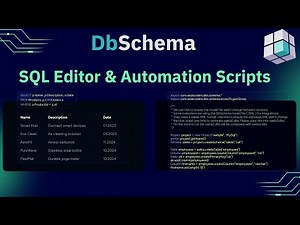 SQL Editor Tutorial & Automation Scripts with DbSchema