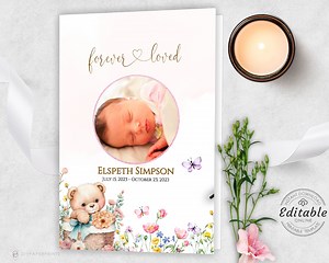Baby Funeral Program Template: Celebration of Life (digital Download) - Etsy