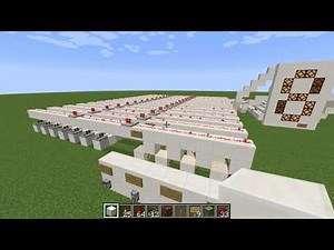 Minecraft 4 bit binary decoder w/7 segment display
