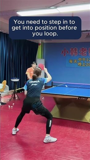 Step In, THEN Loop! 🏓 #tabletennistips #pingpongtips