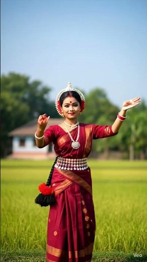 Beautiful Assamese Dance | Traditional Assamese Folk Dance | Assamese Music #youtubeshorts