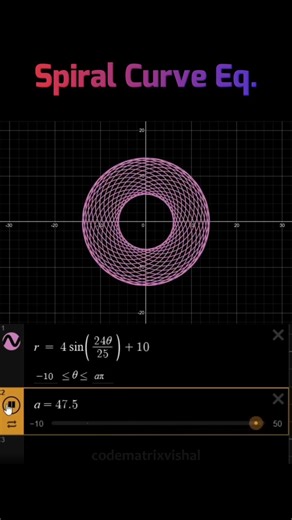 Beautiful Polar Wave Pattern in Desmos Stunning Mathematical Curve Animation #mathshorts #maths