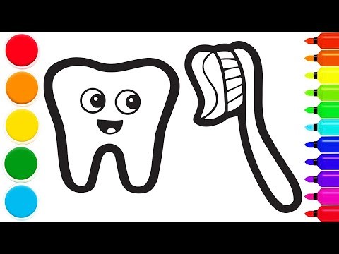 How to Draw a Toothbrush and Teeth | Easy Step by Step Tutorial