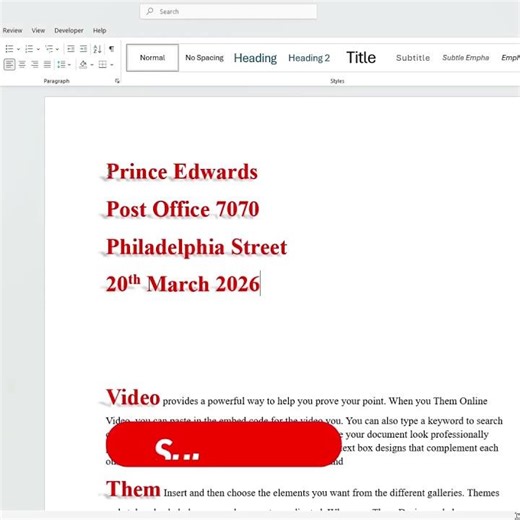 Align Address Trick in Ms Word (Perfect Formatting)