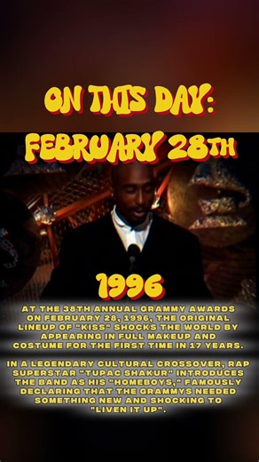 Shocking the People: KISS & Tupac 🎭 (Feb 28, 1996) | On This Day #Shorts