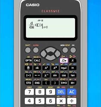 Ableitungswert (Wert der ersten Ableitung; Steigung) mit dem Taschenrechner Casio 991 DE X berechnen