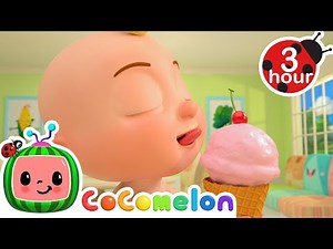 JJ's Summer Ice Cream Song 🍦 CoComelon Nursery Rhymes and Kids Songs | 3 HOURS | After School Club