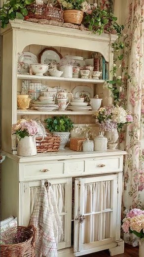 Cozy Spring Kitchen Mood Ideas | Vintage Cottage #mydecordiary #springhomedecor #shorts