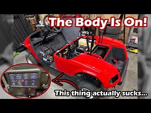 Installing The New Painted Body On The 670cc Predator Swapped E-Z-GO TXT Golf Cart!