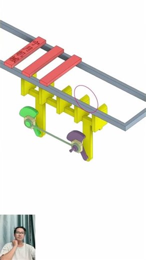 3D mechanical motion simulation 305 #-Mechanical design#Mechanical principles HL#shorts