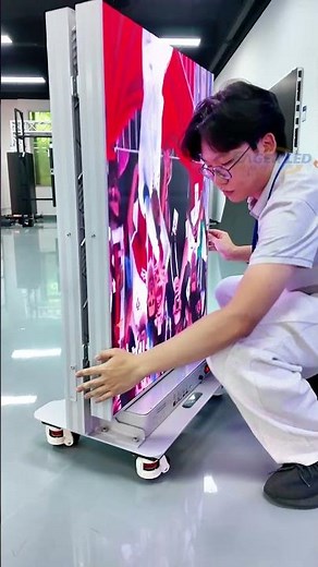 An LED poster screen that can be easily folded and stored.#ledscreen #ledvideowall #eagerled