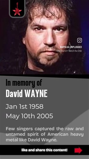 In memory of David WAYNE - May 10th 2005 #onthisday #inmemoriam #metalchurch #heavymetal #80smetal