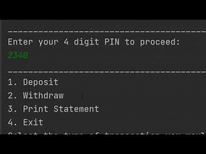 ATM SIMULATION PROGRAM IN JAVA