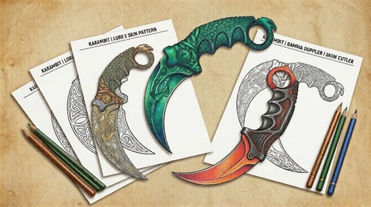 CS2 Karambit Knife Coloring Pages, Printable CSGO Weapon Skins Book, PC Gaming Art Digital Download, Esports Gamer Activity PDF - Etsy