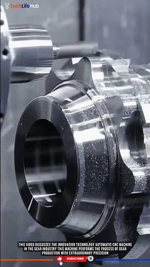 Innovation Technology Automatic CNC Machine: Precision Gear Production. #tech