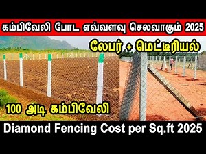 diamond fencing cost per sq.ft in 2025, fencing cost, Chain Link fencing, Tata Wiron Fencing, fence