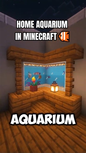 HOME AQUARIUM IN MINECRAFT🐠 #minecraft #minecraftshorts #usa