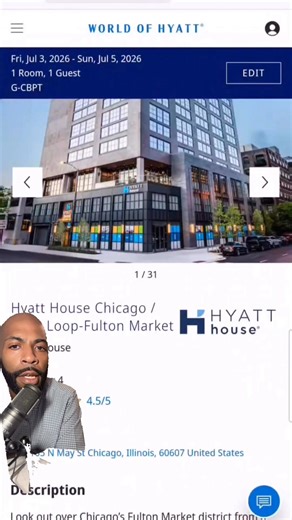 Online Booking Link: Booking Link (https://www.hyatt.com/shop/rooms/chixl?location=Hyatt House Chicago / West Loop-Fulton Market&checkinDate=2026-07-03&checkoutDate=2026-07-05&rooms=1&adults=1&kids=0&corp_id=G-CBPT) Group Name: Chicago Black Pride - Trade Alliance Group Code: G-CBPT Arrival: July 3rd, 2026 Departure: July 5th, 2026 Hotel: Hyatt House Chicago West Loop/Fulton Market Hotel Address: 105 N. May St. Chicago, IL 60607 (https://www.google.com/maps/search/105 N. May St. Chicago, IL 6060
