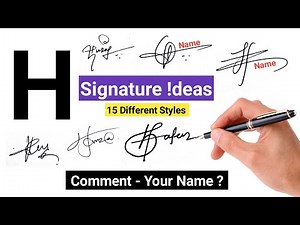 ✅ H Signature Style | Signature Your Name | H Signature Design | H Signature ideas