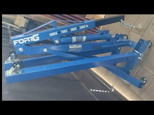 Folding hydraulic winch: complete assembly step-by-step unboxing